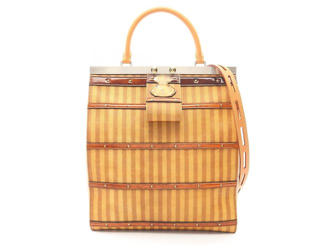 Sac cabas Louis Vuitton Crown Frame GM Marron