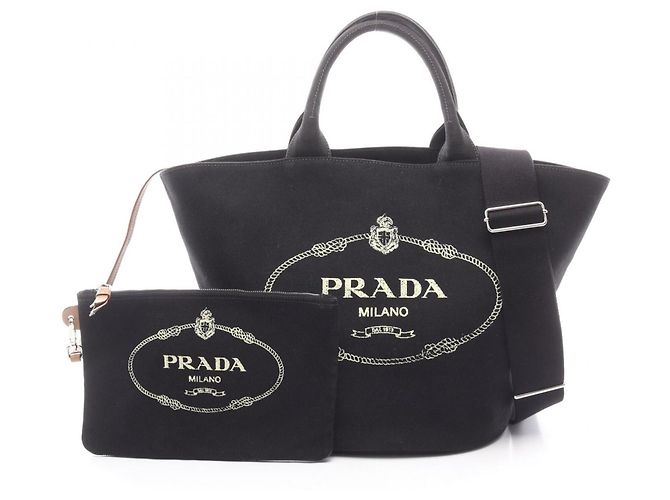 Borsa Tote 2-Way CANAPA Prada Nero