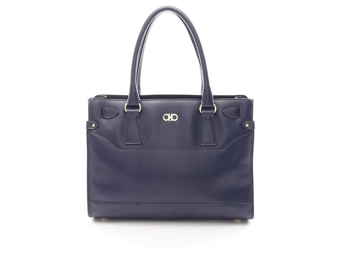 Borsa Salvatore Ferragamo Gancini Blu navy