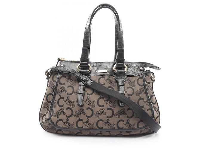 Céline Borsa Celine C Macadam Nero Beige