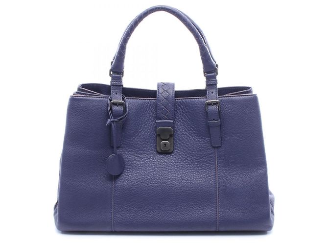 Borsa Bottega Veneta Roma Bag Medium Blu navy