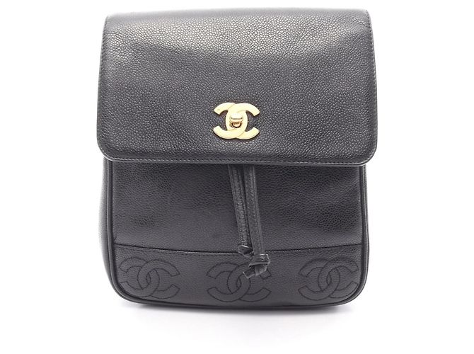 Sac à dos/Sac à main Chanel Triple Coco Mark Noir