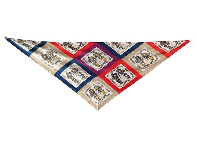 Hermès NUEVO PAÑUELO DE SEDA HERMES TRIANGLE BRIDES DE GALA HUGO GRYGKAR Multicolor