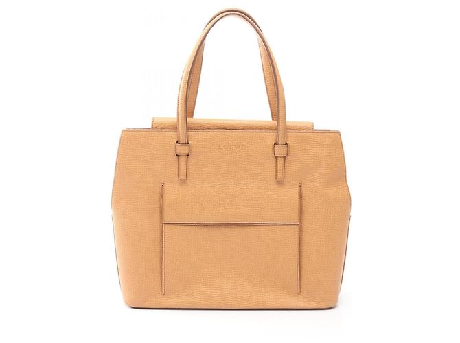 Bolsa de mão em couro bege Loewe