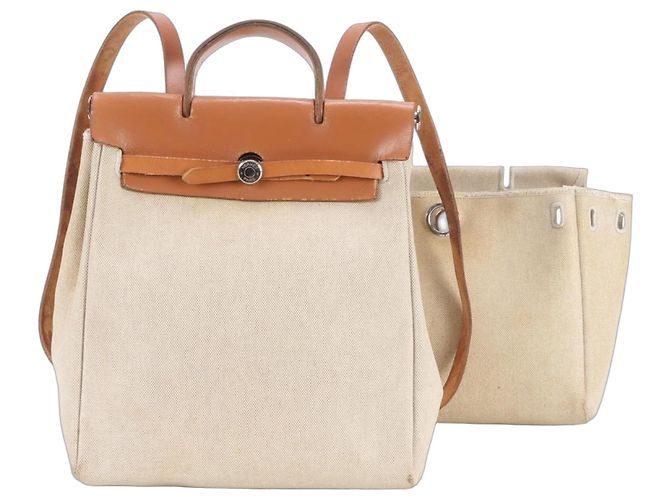 Hermès Hermes Herbag Ad Replacement Backpack Brown Beige