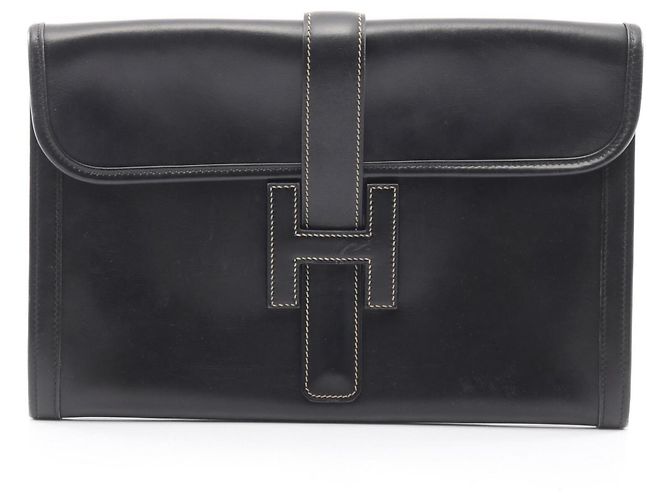 Borsa a mano clutch Hermès Jige PM Second Bag Nero