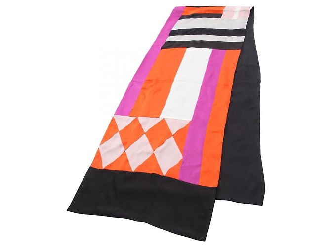 Hermès Sciarpa in seta multicolore viola Hermes Porpora 
