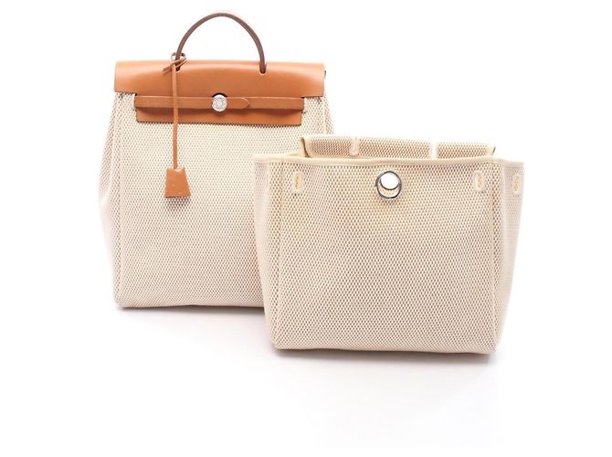 Hermès Hermes Herbag Ad PM Backpack/Handbag Brown Beige