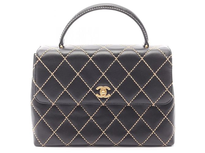 Sac à main à poignée Wild Stitch Chanel Noir