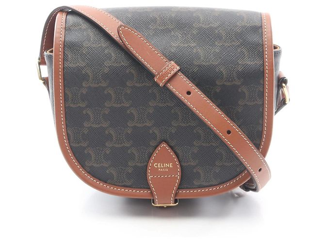 Céline Borsa a Spalla Celine Triomphe Marrone Nero