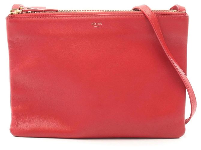 Céline Bolsa de Ombro Celine Trio Large Vermelho
