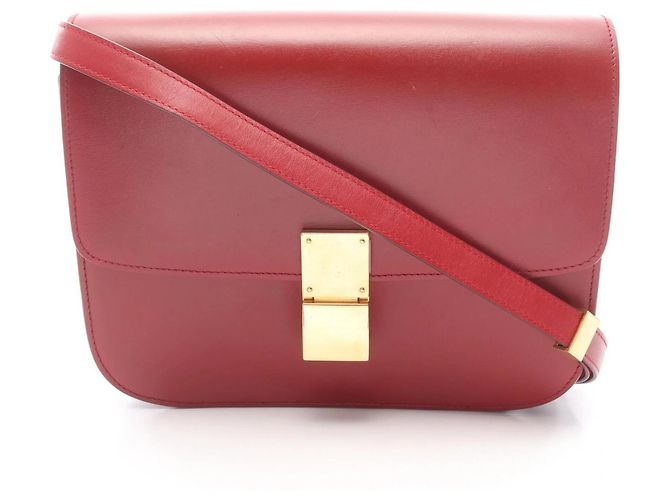 Céline Borsa a Spalla Celine Classic Box Medium Rosso 