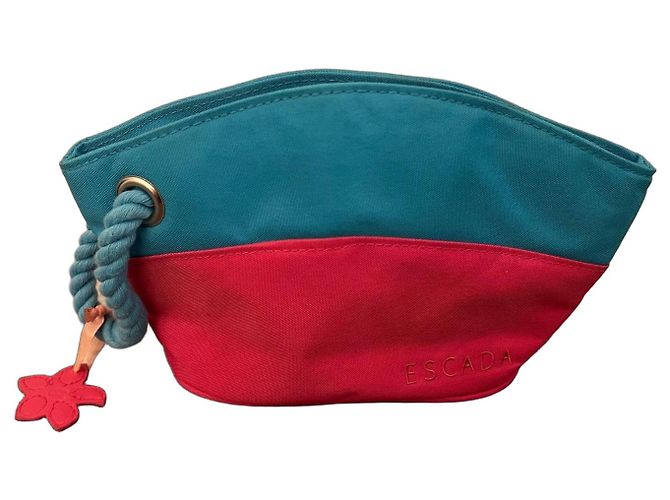 Escada Two-Tone Canvas Clutch Bag
