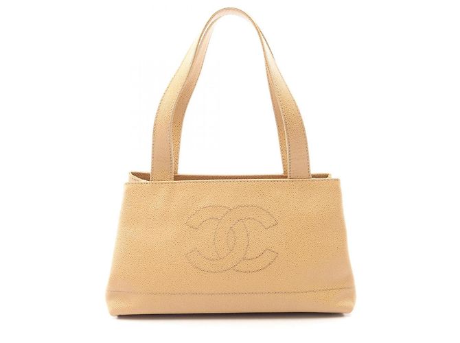 Bolsa Tote Chanel Coco Mark Bege
