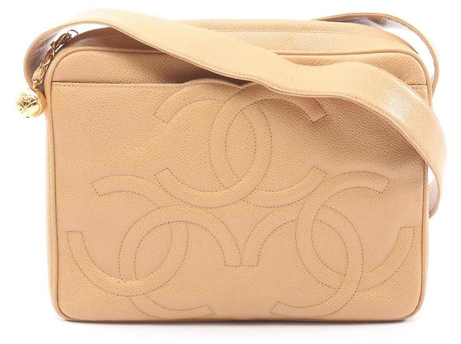 Sac à épaule Chanel Triple Coco Mark Beige