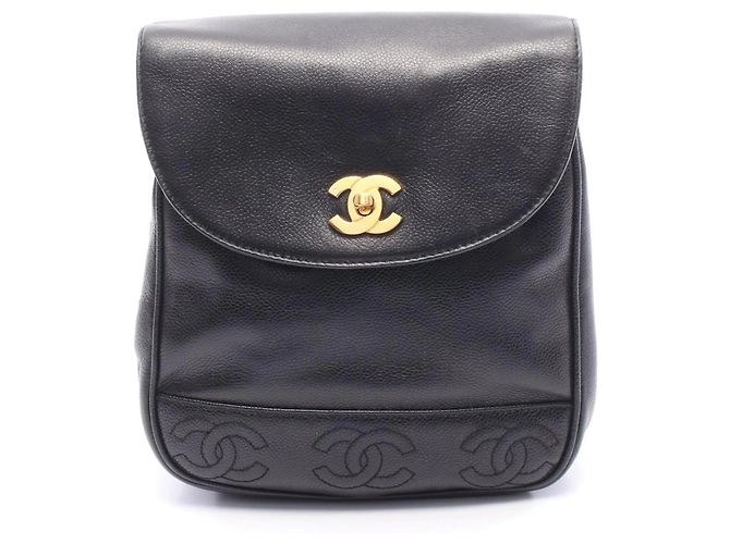 Mochila/Bolso Chanel Triple Coco Mark Negro