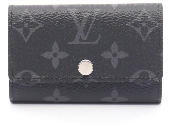Louis Vuitton Multicles 6 Monogram Eclipse Key Case Black