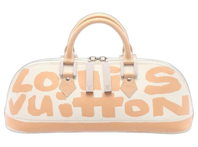 Sac à main Louis Vuitton Alma Horizontal Monogram Graffiti Blanc Beige