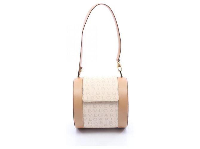 Bulgari Bolsa Bvlgari B.zero1 Logomania Bege