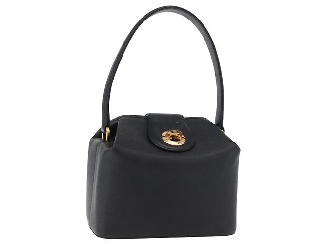 GIVENCHY Handtasche aus Leder Schwarz Gold Auth 180008 Golden