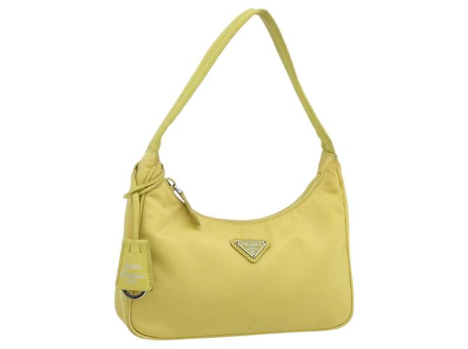 Bolso PRADA Nylon Amarillo Amarillo Auth ka4300A