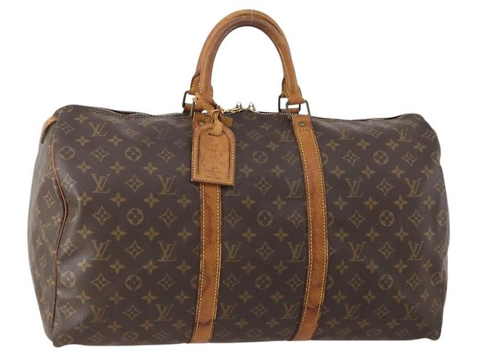 LOUIS VUITTON Borsa Boston Monogram Keepall 50 M41426 LV Auth 152781 Monogramma