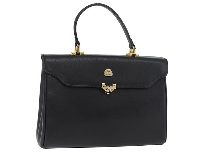 Autre Marque Borsa MORABITO in pelle nera e oro Auth 178828A Nero D'oro