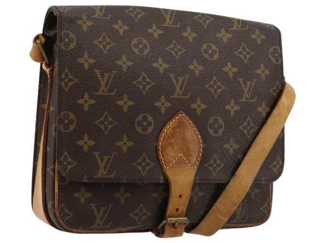 LOUIS VUITTON Bolsa de Ombro Monogram Cartouchiere GM M51252 LV Auth 177596