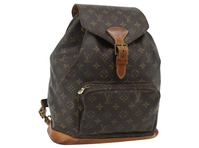 LOUIS VUITTON Monogram Montsouris GM Backpack M51135 LV Auth hk3755