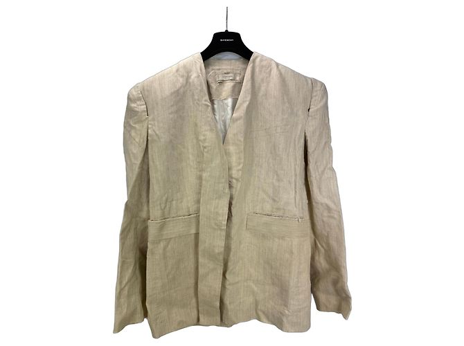 Autre Marque Blazer de lin bege Litkovskaya