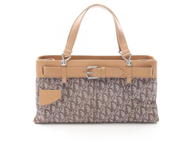 Bolsa Christian Dior Trotter Marrom Bege