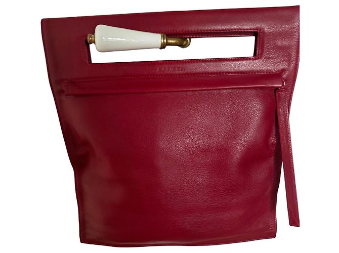 Lancel Sac à main en cuir rouge