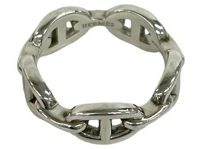 Hermès HERMES Enchainée Band Ring Silvery