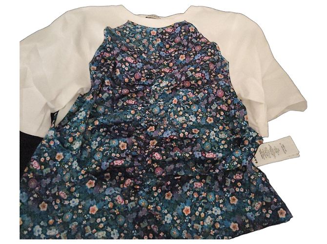 Top floral Sandro Branco Multicor