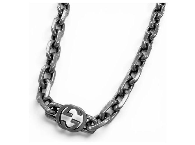 Gucci Interlocking G Chain Necklace Silvery