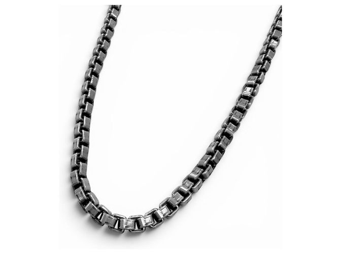 Louis Vuitton 2024 Silver Chain Necklace Model M02027 Silvery
