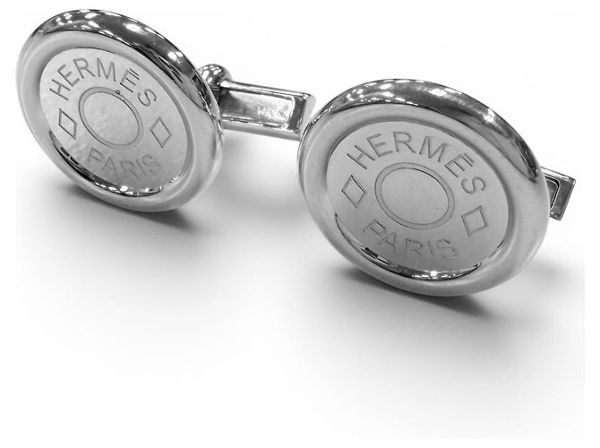 Hermès Abotoaduras Hermes em prata 925