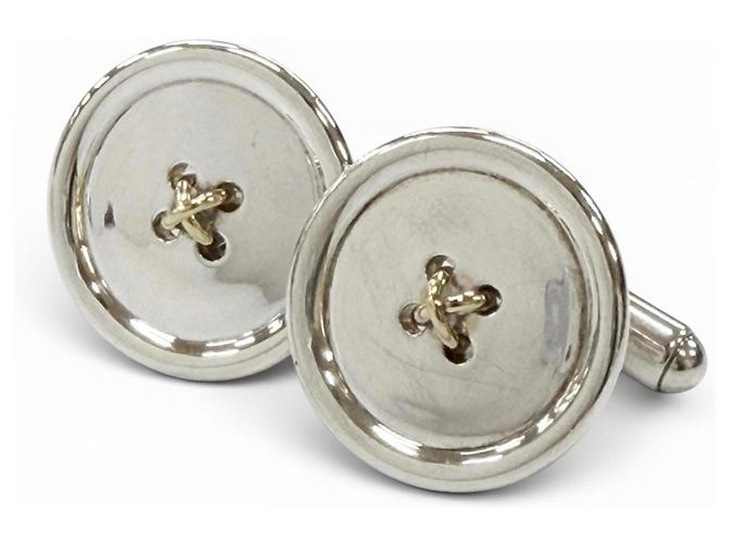 Tiffany & Co. 925 750 Combination Cufflinks Silvery Golden