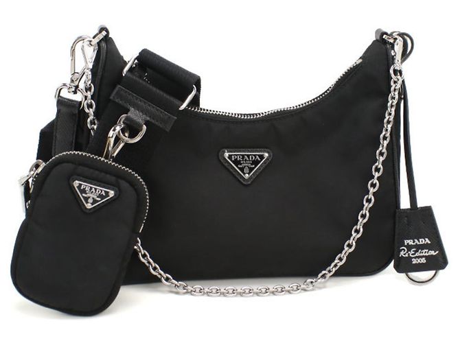 Borsa a tracolla Prada 1BH058 Nero