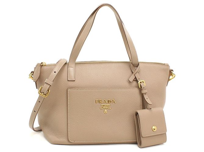 Prada Handtasche 1BA068 Beige Leder