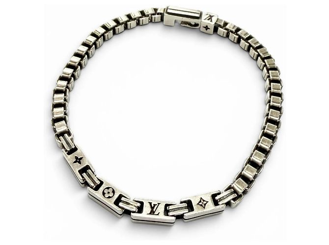 Louis Vuitton Silver Charm Bracelet Silvery