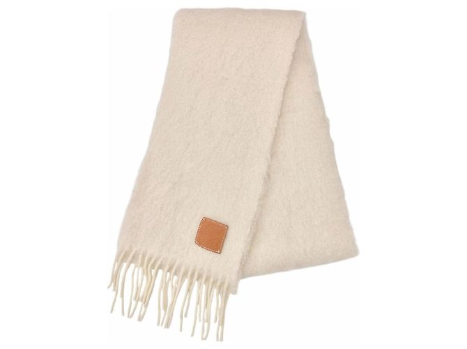 Stola lunga in misto lana e mohair Loewe Crudo
