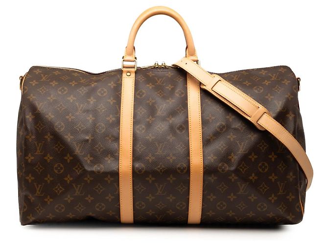 Louis Vuitton Marrom Monogram Keepall Bandouliere 50
