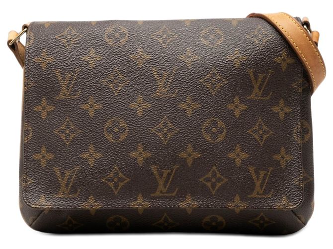 Louis Vuitton Marrón Monogram Musette Tango con Correa Corta Castaño