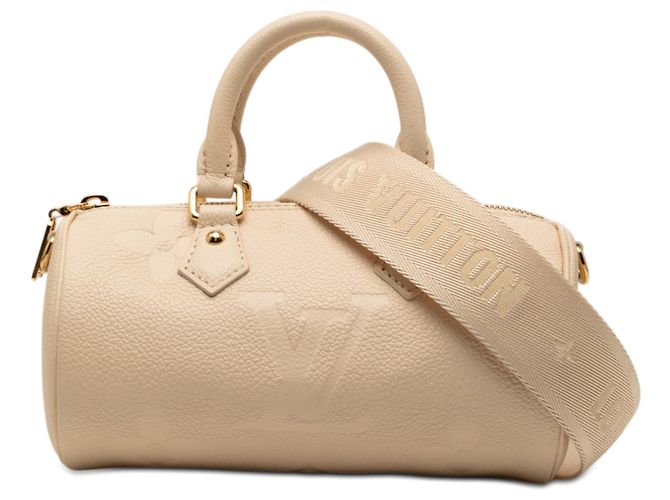Louis Vuitton Beige Monogram Empreinte Giant Papillon BB Bege
