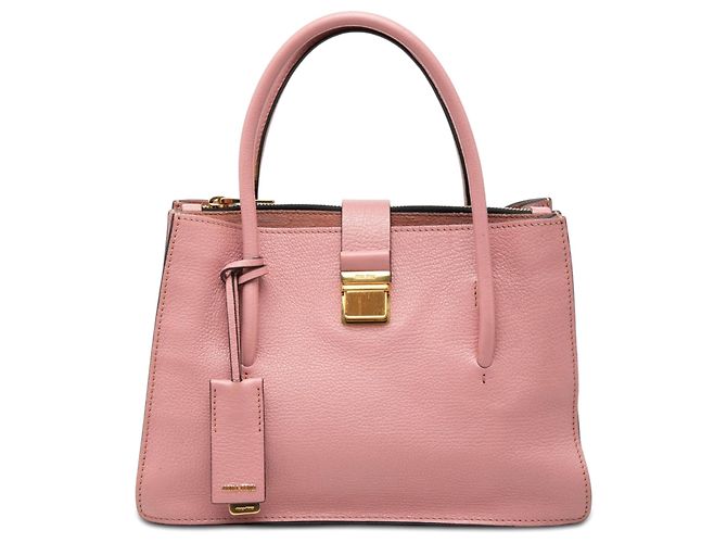Bolsa Miu Miu em couro de cabra Madras rosa