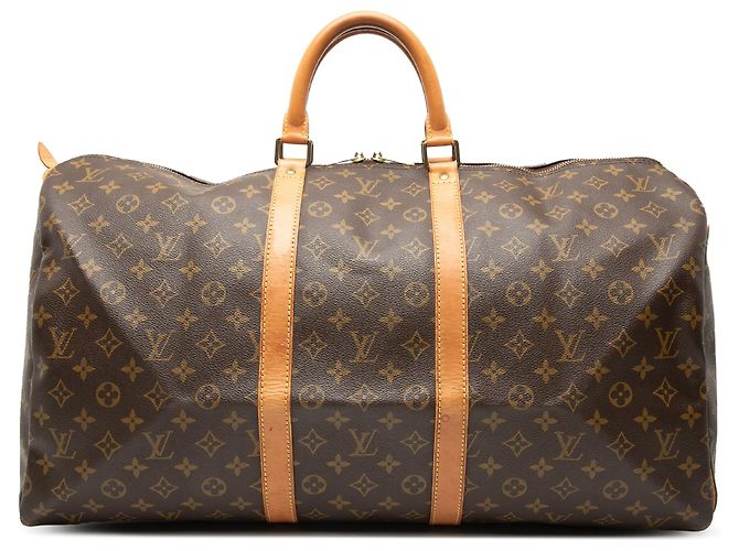 Louis Vuitton Marrom Monogram Keepall 55