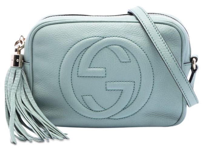 Borsa a tracolla Gucci Soho Disco in pelle blu Blu chiaro