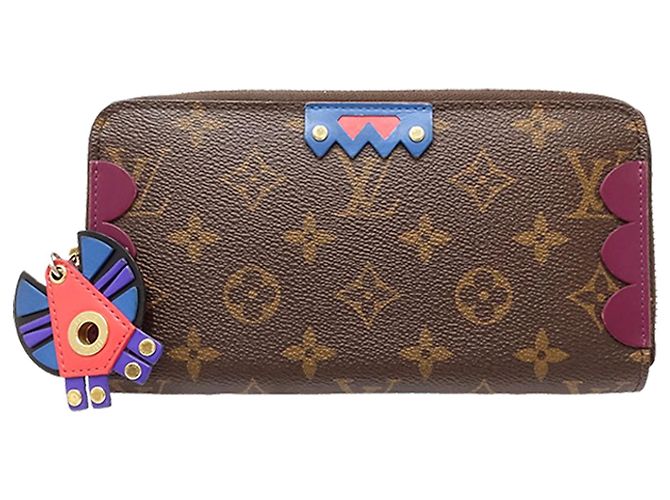 Cartera Zippy Totem Monogram Marrón Louis Vuitton Castaño