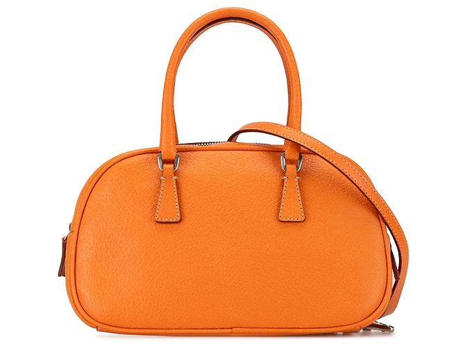 Bolsa Mini Prada Orange em couro de javali Laranja